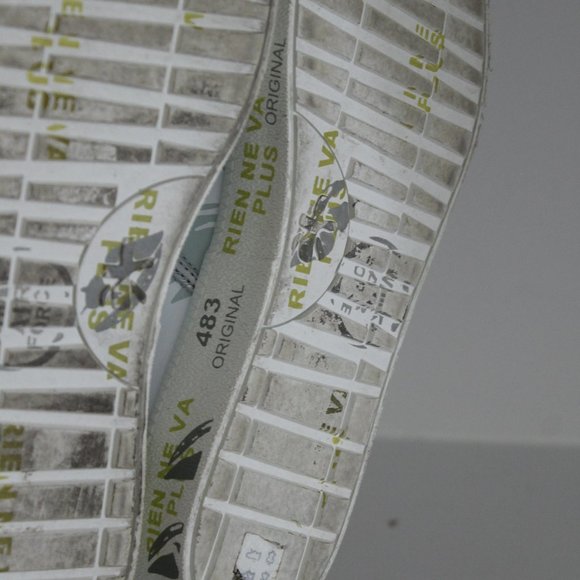 Womens Premiata Light Leather Sneakers White and Pink Shoes 38 EU 8 Worn 2x - Picture 9 of 9